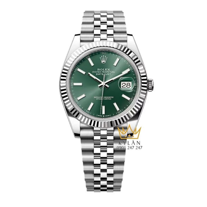 Đồng hồ Rolex Datejust 41 126334-0028 mặt số màu xanh lá