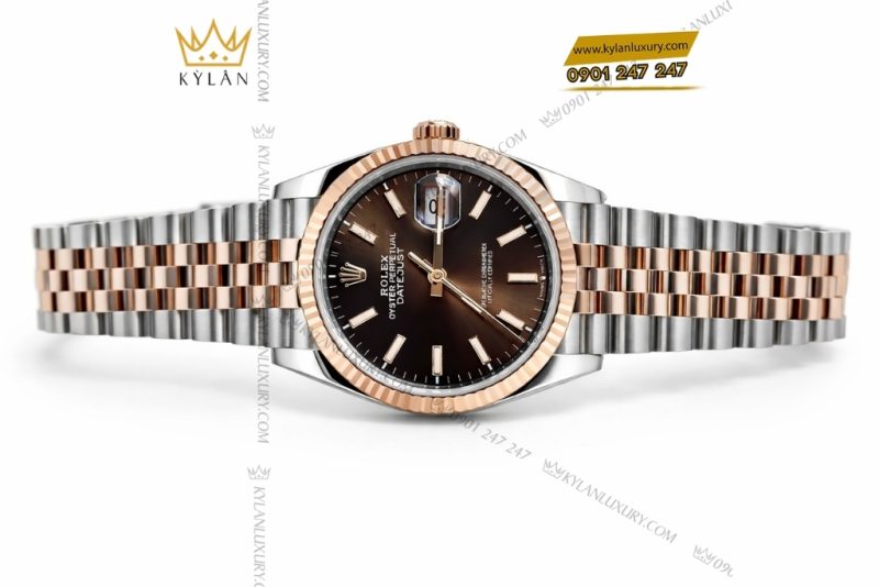 Đồng hồ Rolex Datejust 36 chocolate cọc dạ quang 126231-0043
