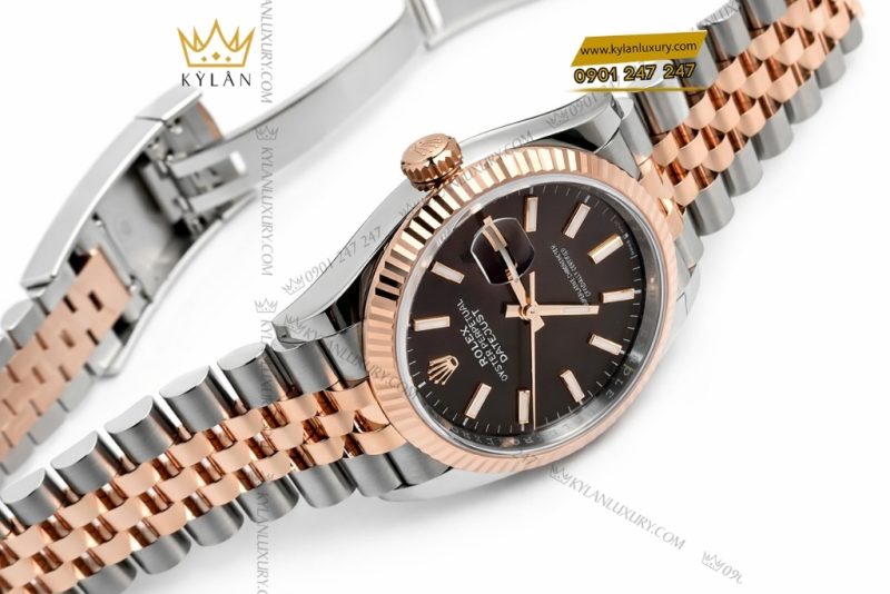 Đồng hồ Rolex Datejust 36 chocolate cọc dạ quang 126231-0043