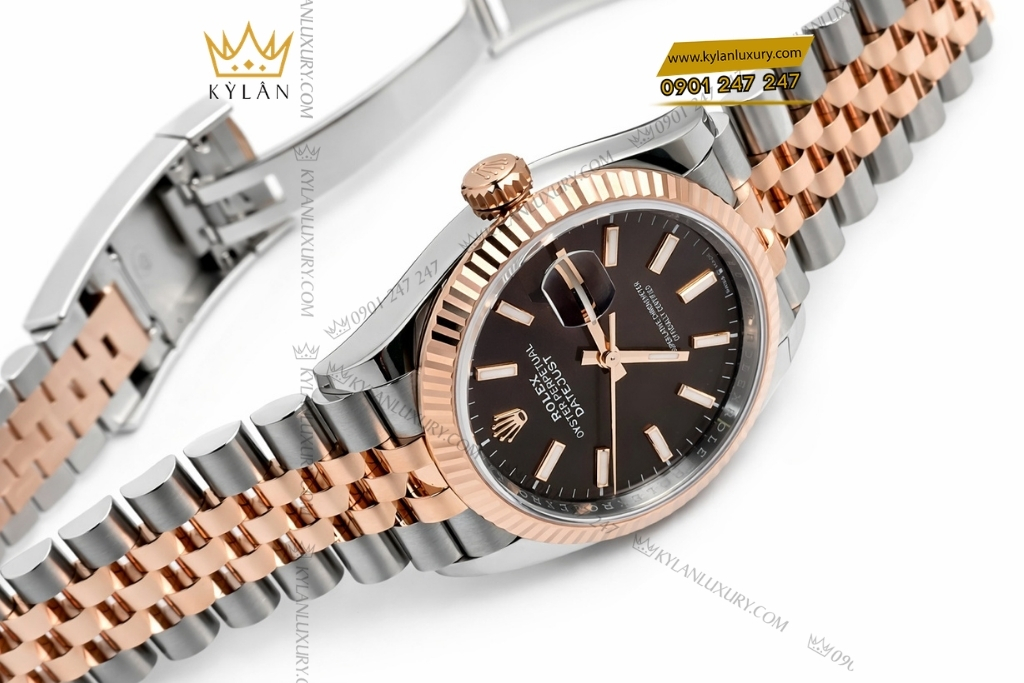 Kỳ Lân Luxury dong ho rolex datejust m126231 0043 5 Đồng hồ Rolex Datejust 36 mặt Chocolate 126231-0043