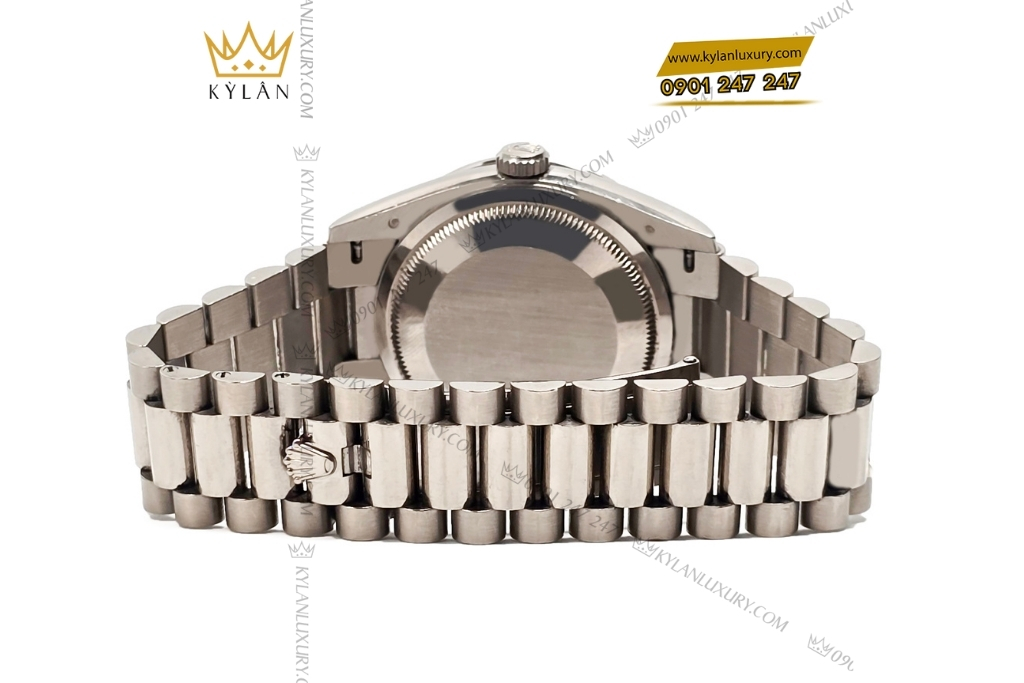 Kỳ Lân Luxury dong ho rolex day date 128349rbr mat kham trai 3 Đồng hồ Rolex Day Date 36 mặt xà cừ vành kim cương 128349RBR-0004