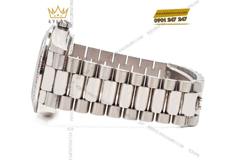 Đồng hồ Rolex Day Date 36 mặt xà cừ vành kim cương 128349RBR-0004