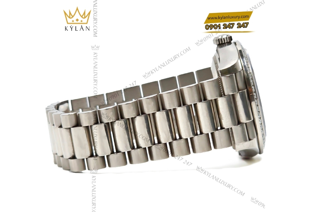 Kỳ Lân Luxury dong ho rolex day date 128349rbr mat kham trai 6 Đồng hồ Rolex Day Date 36 mặt xà cừ vành kim cương 128349RBR-0004