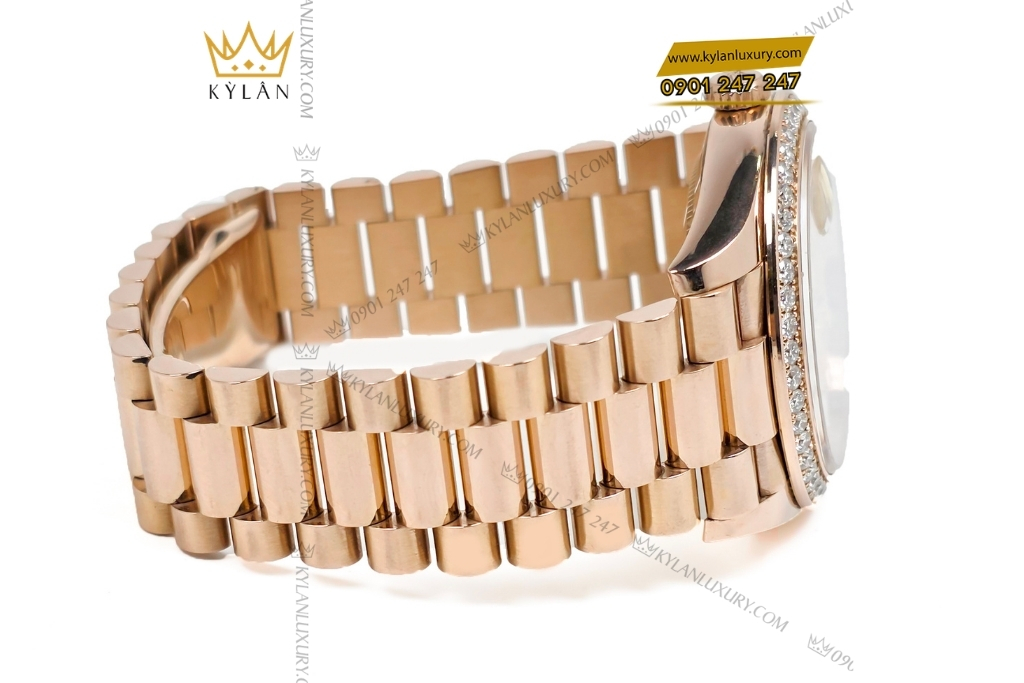 Kỳ Lân Luxury dong ho rolex day date 40 m228345rbr 0002 mat so dinh kim cuong 2 Đồng hồ Rolex Day Date 40 mặt số kim cương 228345RBR-0002