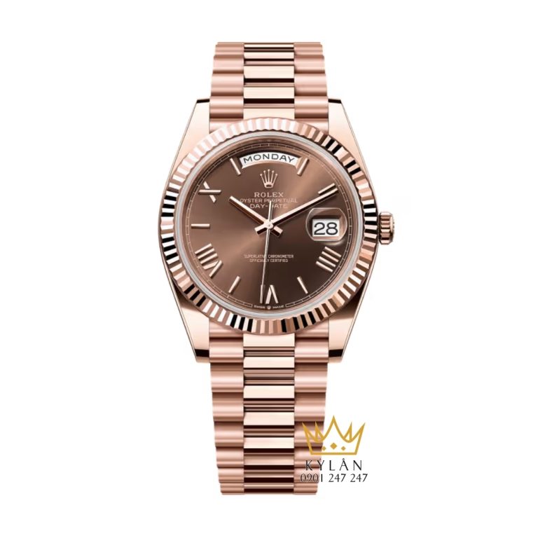 Đồng hồ Rolex Day Date 40 chocolate cọc La Mã 228235-0002