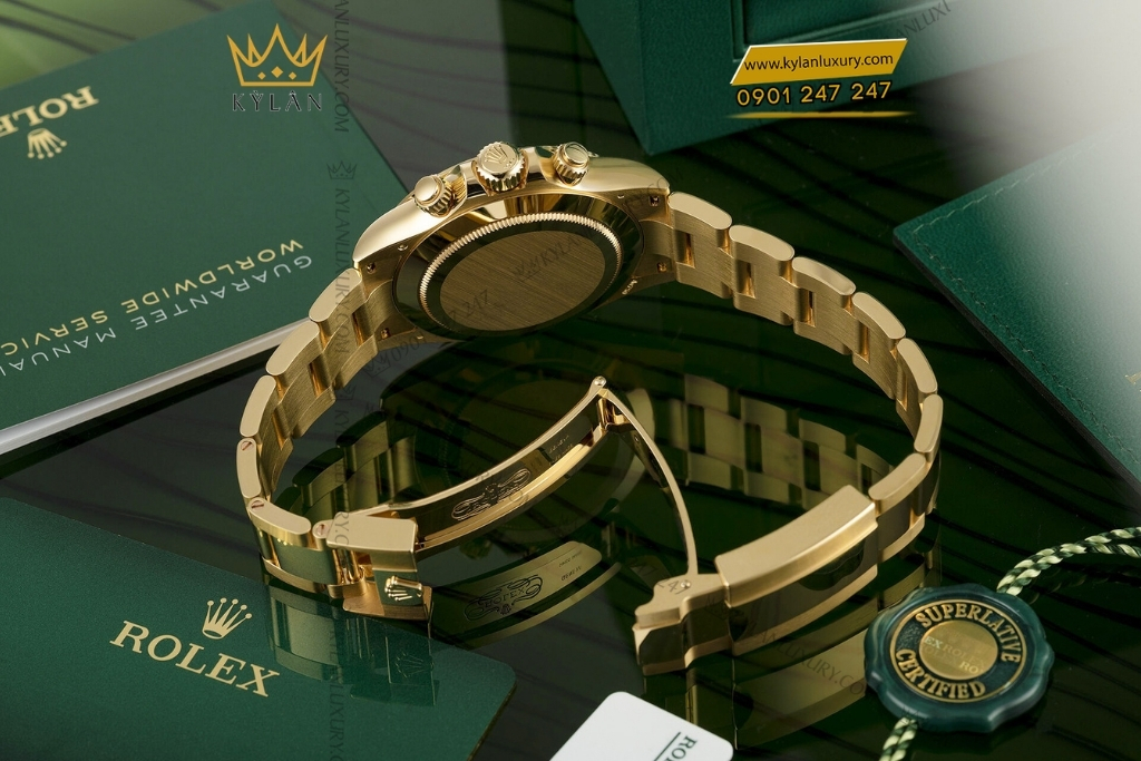Kỳ Lân Luxury dong ho rolex daytona 116508 4 Đồng hồ Rolex Cosmograph Daytona mặt số đen 116508-0004