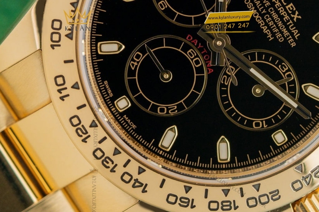Kỳ Lân Luxury dong ho rolex daytona 116508 8 Đồng hồ Rolex Cosmograph Daytona mặt số đen 116508-0004