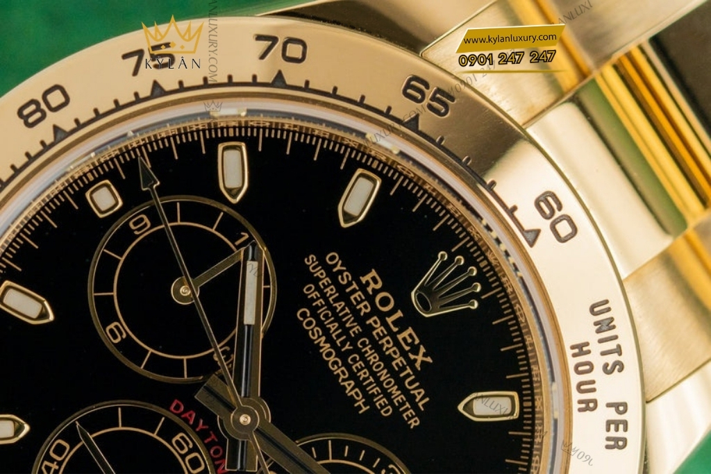 Kỳ Lân Luxury dong ho rolex daytona 116508 9 Đồng hồ Rolex Cosmograph Daytona mặt số đen 116508-0004