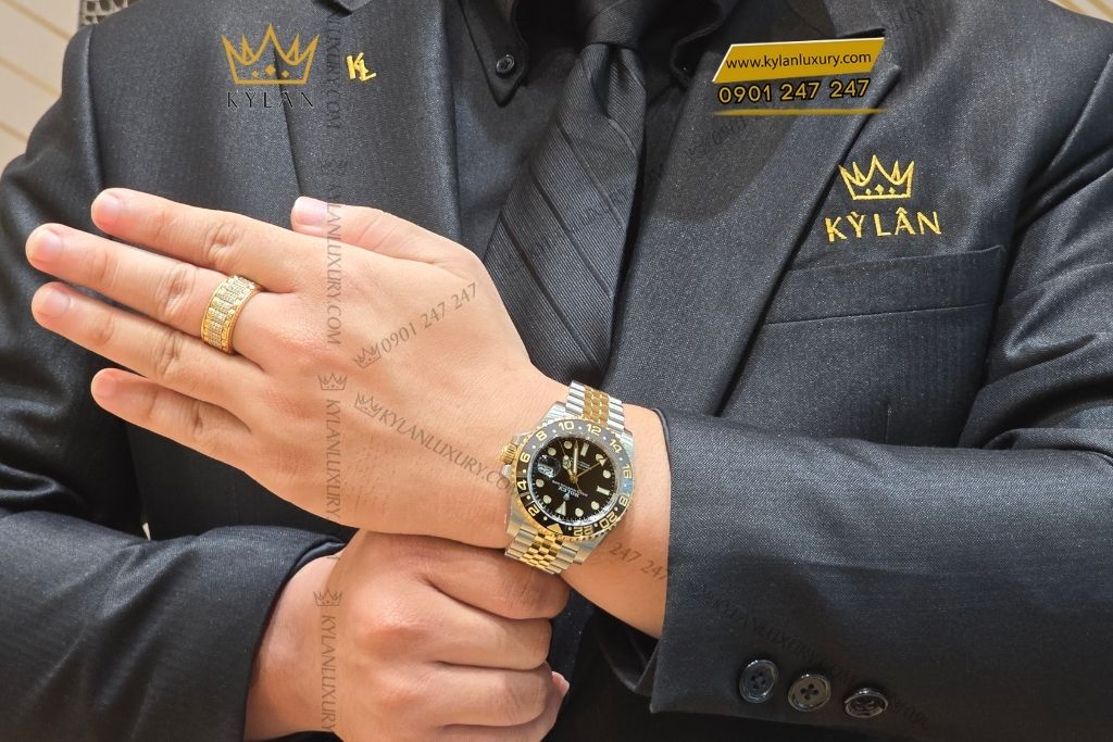 Kỳ Lân Luxury dong ho rolex gmt master ii 126713grnr mat so den 5 Đồng hồ Rolex GMT-Master II 126713GRNR-0001 mặt số đen