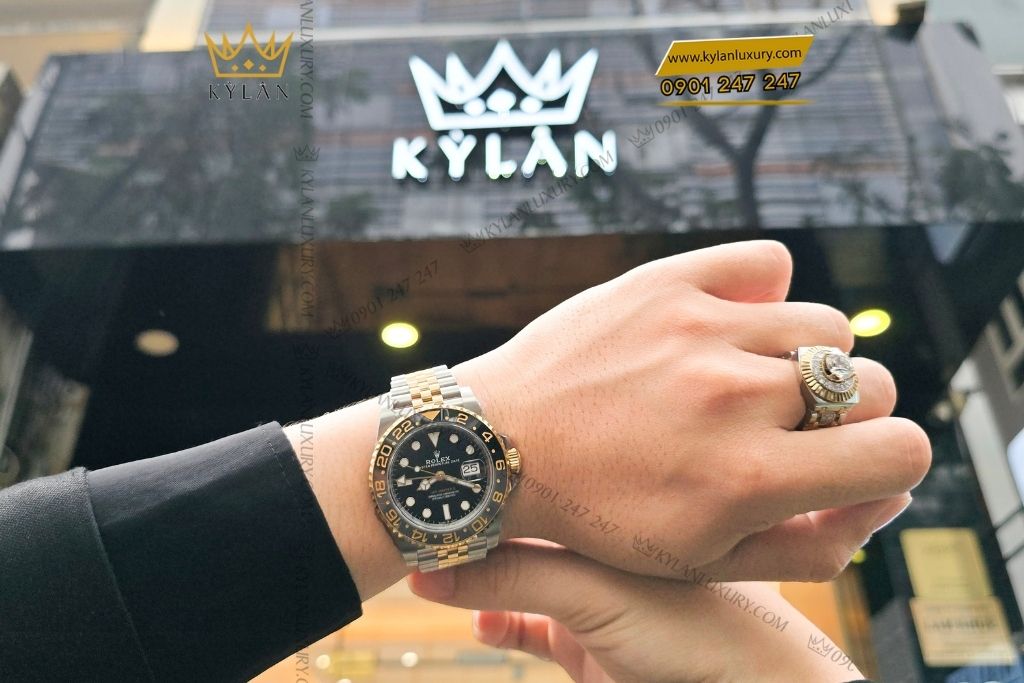 Kỳ Lân Luxury dong ho rolex gmt master ii 126713grnr mat so den 7 Đồng hồ Rolex GMT-Master II 126713GRNR-0001 mặt số đen