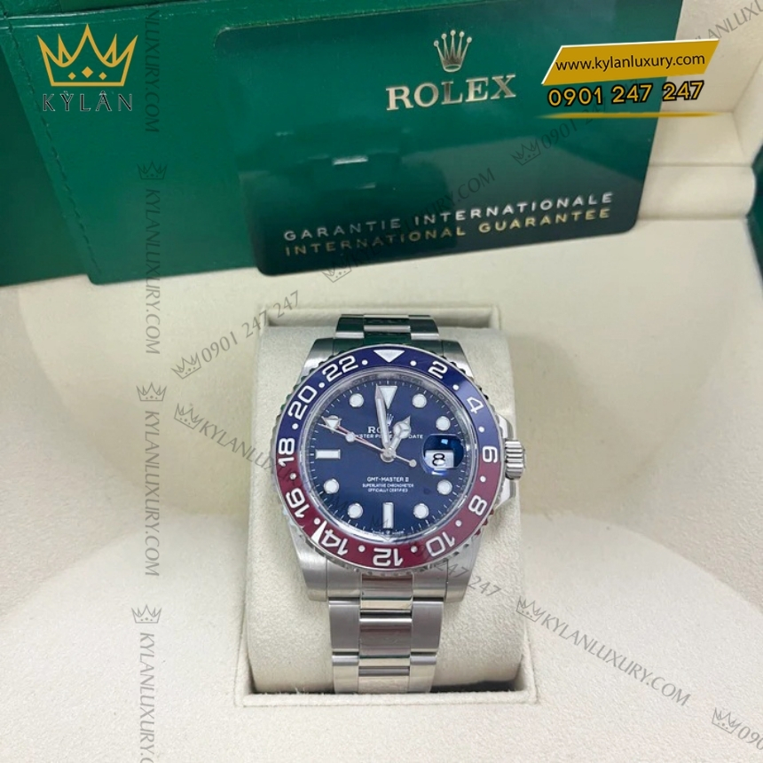 Kỳ Lân Luxury dong ho rolex gmt master ii 126719blro 0003 pepsi oyster 4 Đồng hồ Rolex GMT Master II 126719BLRO-0003 Pepsi Oyster
