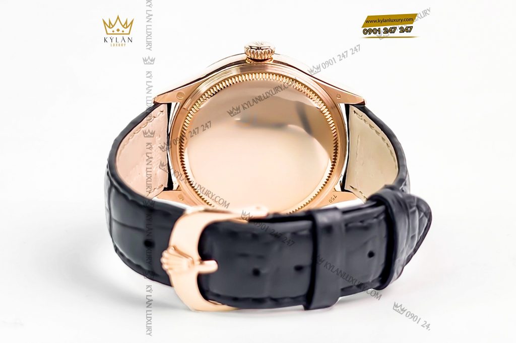 Kỳ Lân Luxury dong ho rolex oyster cellini date 39mm 50515 002 4 Đồng hồ Rolex Cellini Date 50515-002 mặt số đen 39mm