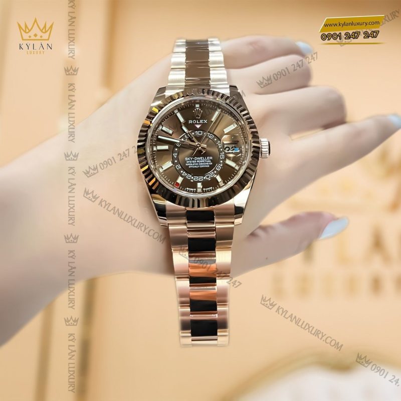 Đồng hồ Rolex Sky Dweller chocolate dây oyster 336935-0002