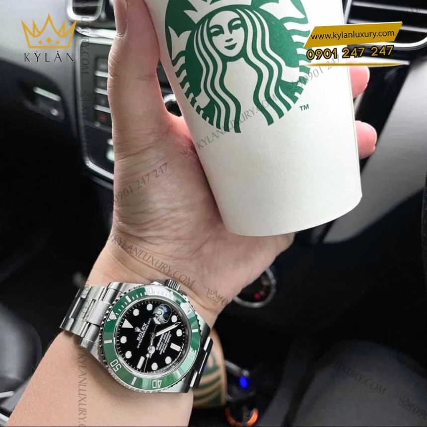 Kỳ Lân Luxury dong ho rolex submariner 126610lv 0002 mat so den coc so phat quang 3 Đồng hồ Rolex Submariner Date 126610LV-0002 mặt số đen cọc số phát quang