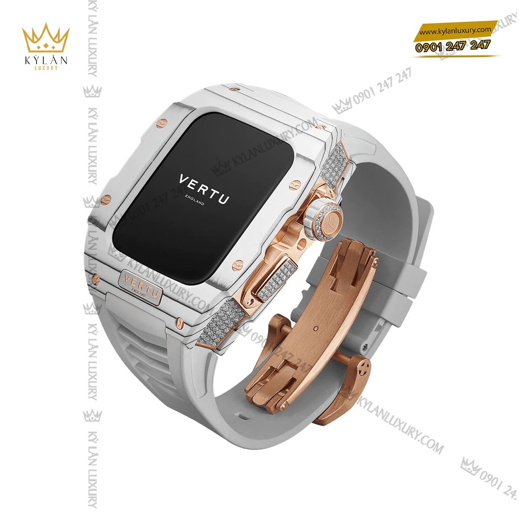 Metawatch Watch Đồng hồ Vertu MetaWatch H1 Black Diamond — White Strap - Kỳ Lân Luxury