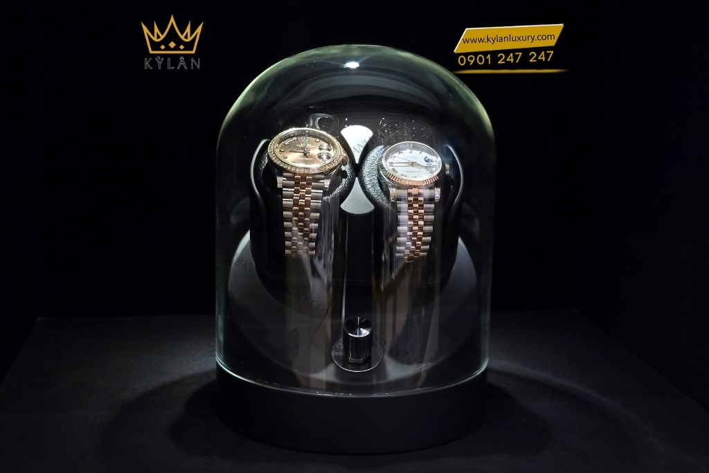 Kỳ Lân Luxury hop xoay dong ho 2 ngan 6 Hộp xoay đồng hồ 2 ngăn