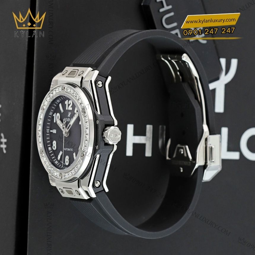 Kỳ Lân Luxury hublot big bang one click steel black diamonds 33mm 2 Đồng hồ Hublot Big Bang One Click Steel Black Diamonds 33mm