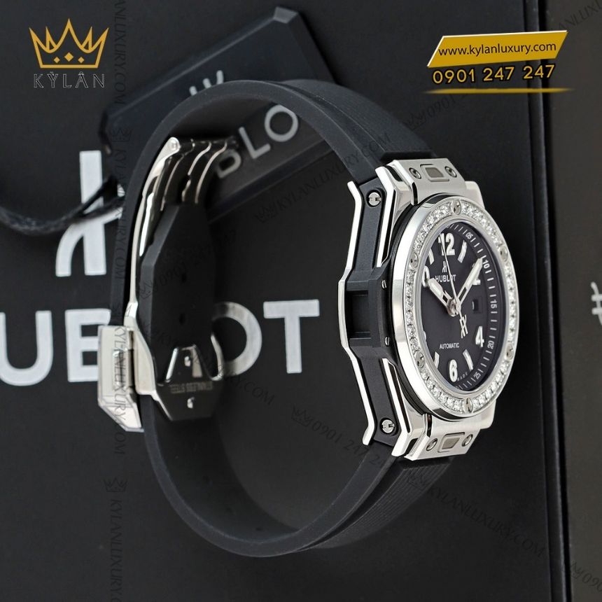 Kỳ Lân Luxury hublot big bang one click steel black diamonds 33mm 3 Đồng hồ Hublot Big Bang One Click Steel Black Diamonds 33mm