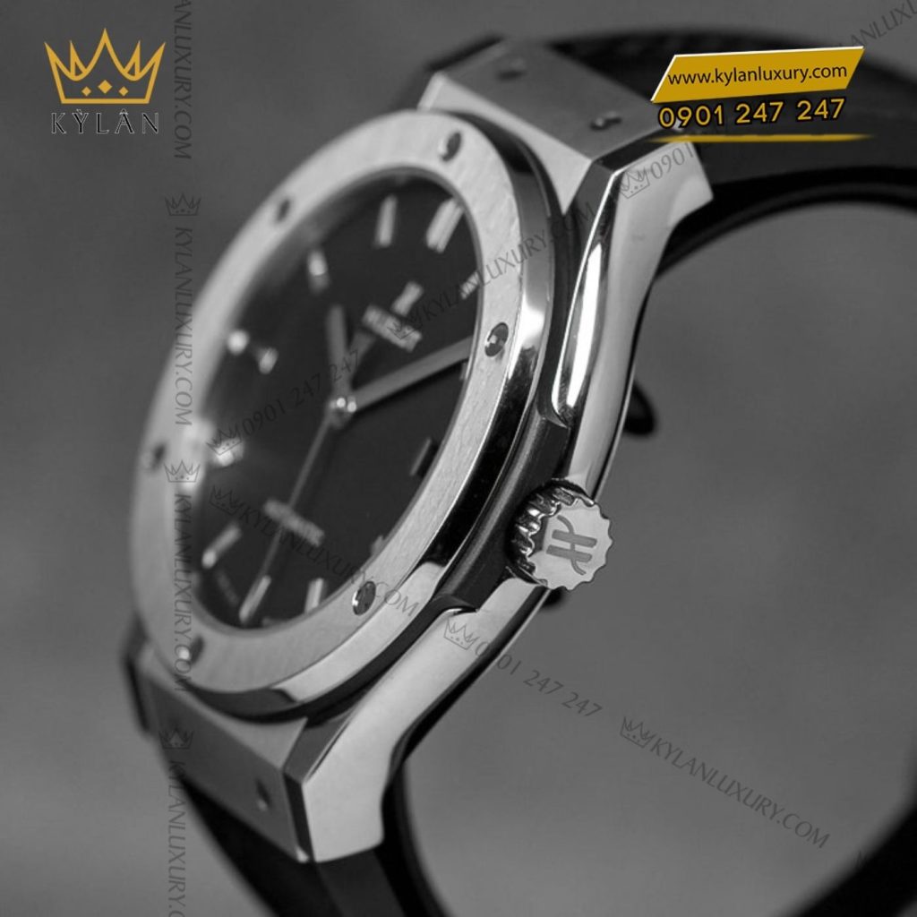 Kỳ Lân Luxury hublot classic fusion 6 Đồng hồ Hublot Classic Fusion Titanium 45mm dây da cá