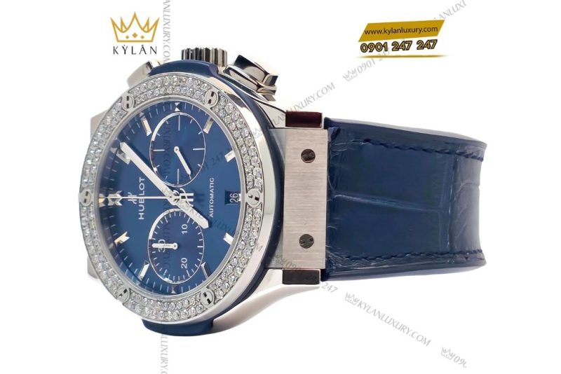 Đồng hồ Hublot Classic Fusion Titanium Blue Custom Diamond 42mm