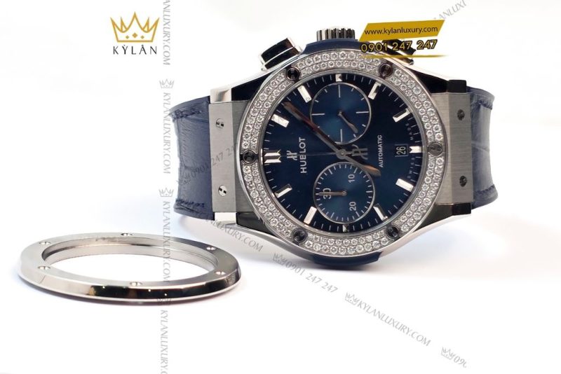 Đồng hồ Hublot Classic Fusion Titanium Blue Custom Diamond 42mm