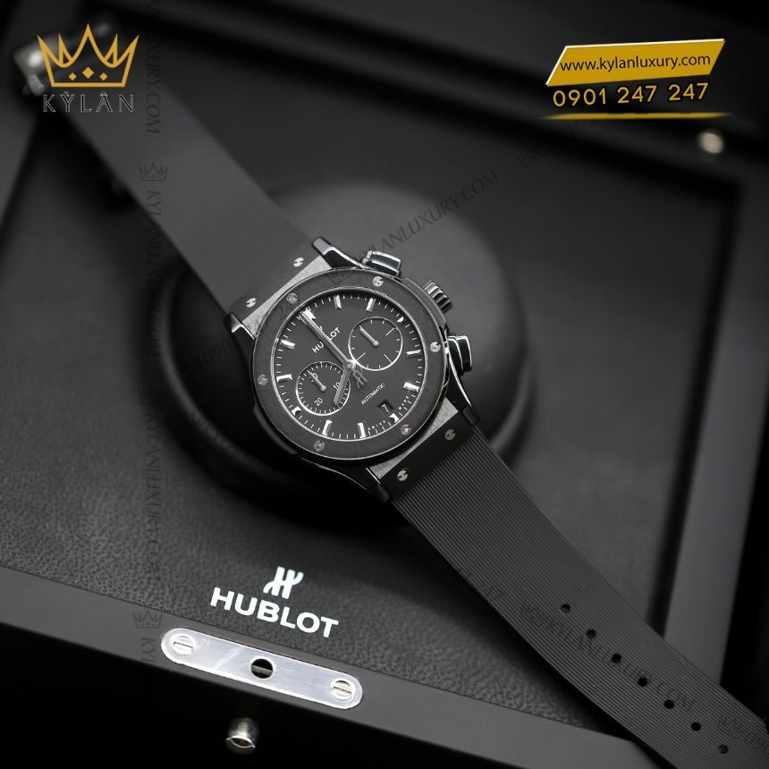 Kỳ Lân Luxury hublot classic fusion chronograph black magic 4 Đồng hồ Hublot Classic Fusion Chronograph Black Magic 42mm