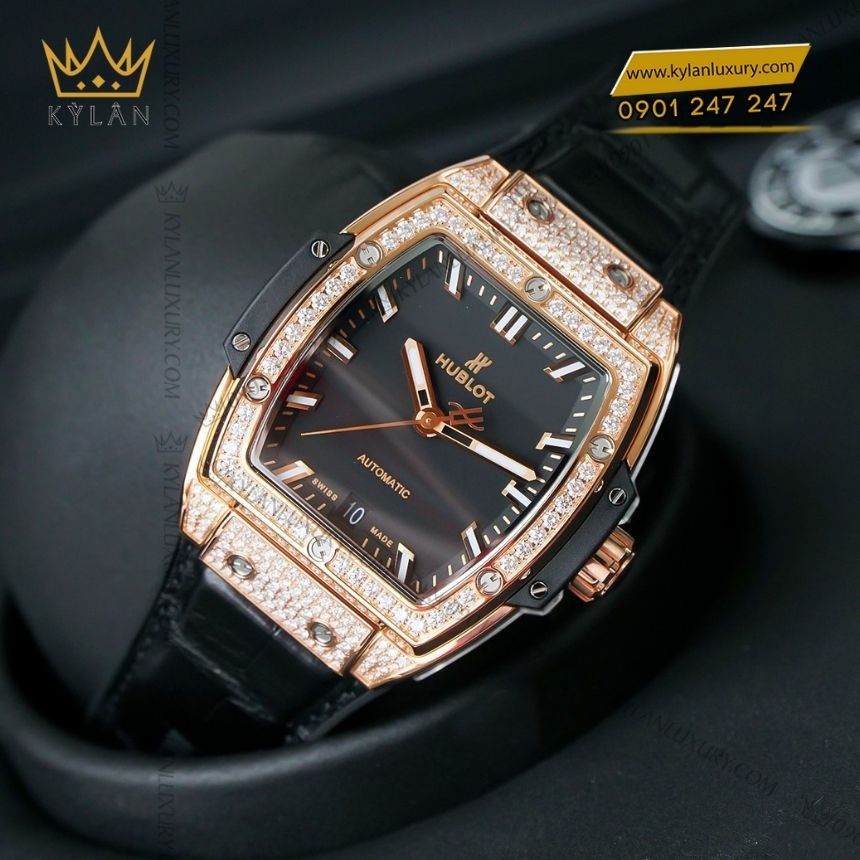 Kỳ Lân Luxury hublot spirit of big bang king gold pave 39mm 3 Đồng hồ Hublot Spirit of Big Bang King Gold Pavé 39mm