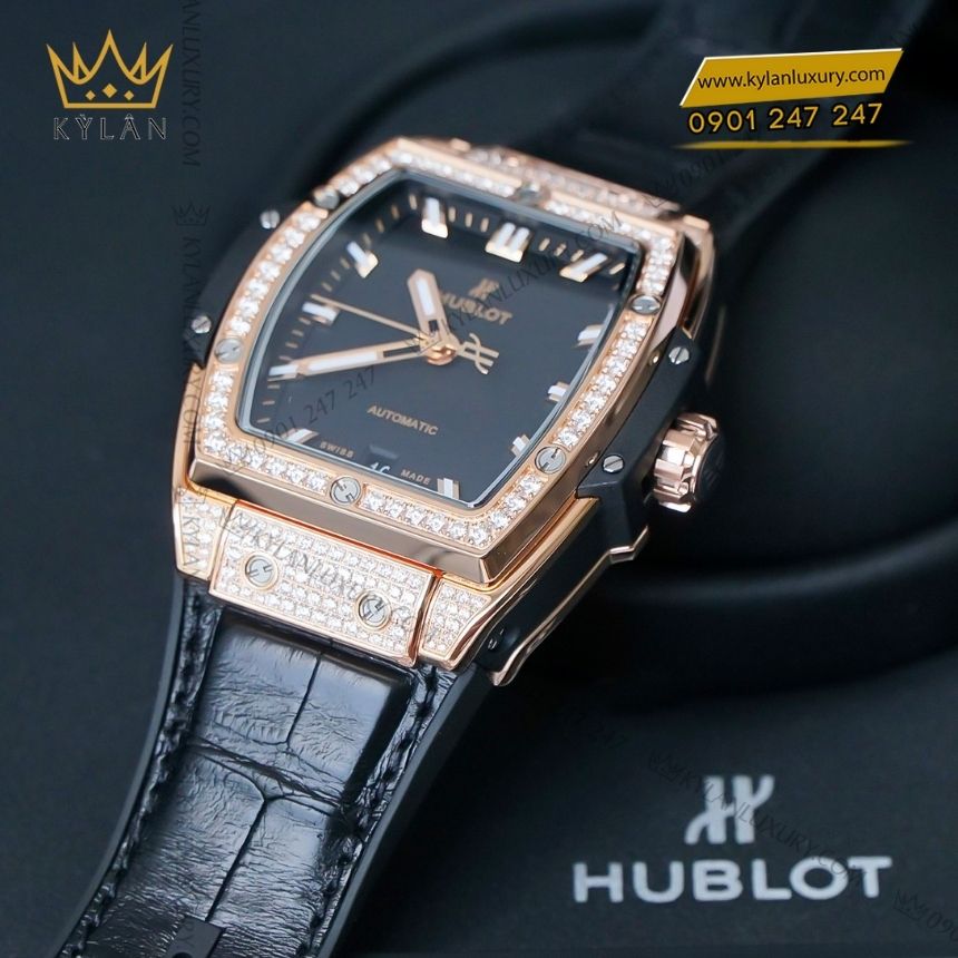 Kỳ Lân Luxury hublot spirit of big bang king gold pave 39mm 9 Đồng hồ Hublot Spirit of Big Bang King Gold Pavé 39mm