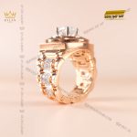 Kỳ Lân Luxury nhan rolex vang hong nguyen khoi 18k vien chu 7ly2 3 Nhẫn Rolex vàng hồng nguyên khối Au750 viên chủ 7ly2