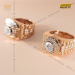 Kỳ Lân Luxury nhan rolex vang hong nguyen khoi 18k vien chu 7ly2 5 Nhẫn Rolex vàng hồng nguyên khối Au750 viên chủ 7ly2