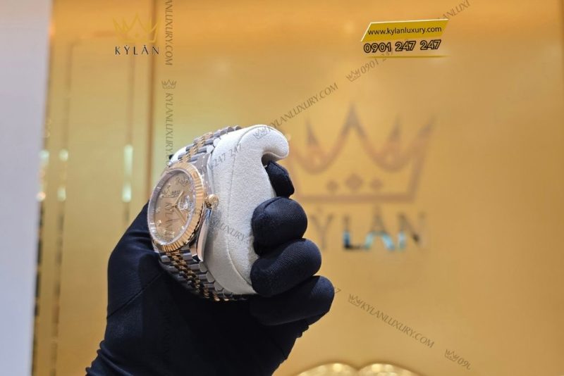 Đồng hồ Rolex Datejust 41 126333 mặt Champagne nạm kim cương