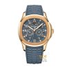 Kỳ Lân Luxury patek philippe aquanaut 5261r 001 annual calendar 1 Đồng hồ Patek Philippe Aquanaut mặt xanh xám 5261R-001