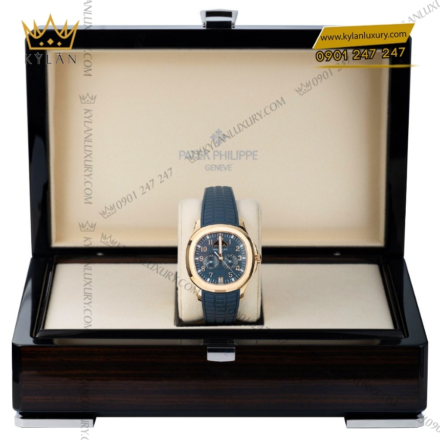 Kỳ Lân Luxury patek philippe aquanaut 5261r 001 annual calendar 10 1 Đồng hồ Patek Philippe Aquanaut mặt xanh xám 5261R-001