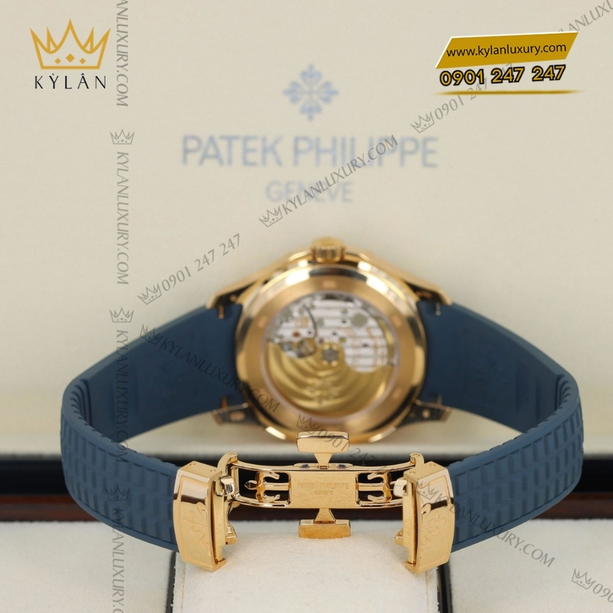 Kỳ Lân Luxury patek philippe aquanaut 5261r 001 annual calendar 5 Đồng hồ Patek Philippe Aquanaut mặt xanh xám 5261R-001