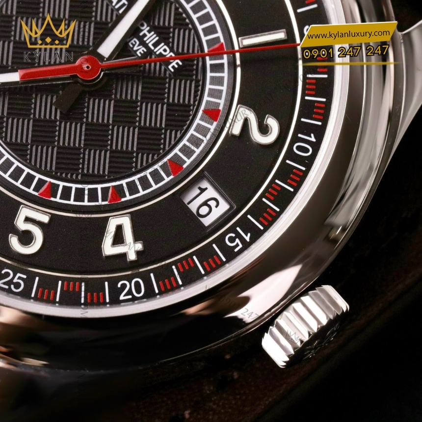 Kỳ Lân Luxury patek philippe calatrava 6007g 001 10 Đồng hồ Patek Philippe Calatrava mặt đen phối đỏ 6007G-010