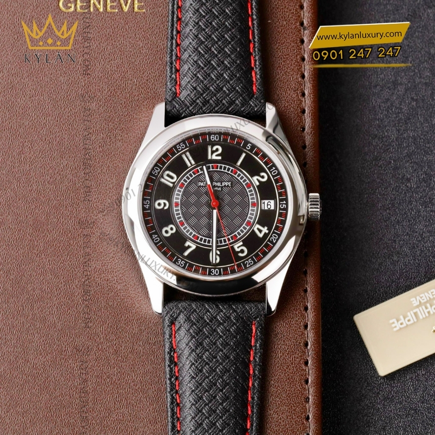 Kỳ Lân Luxury patek philippe calatrava 6007g 001 6 Đồng hồ Patek Philippe Calatrava mặt đen phối đỏ 6007G-010
