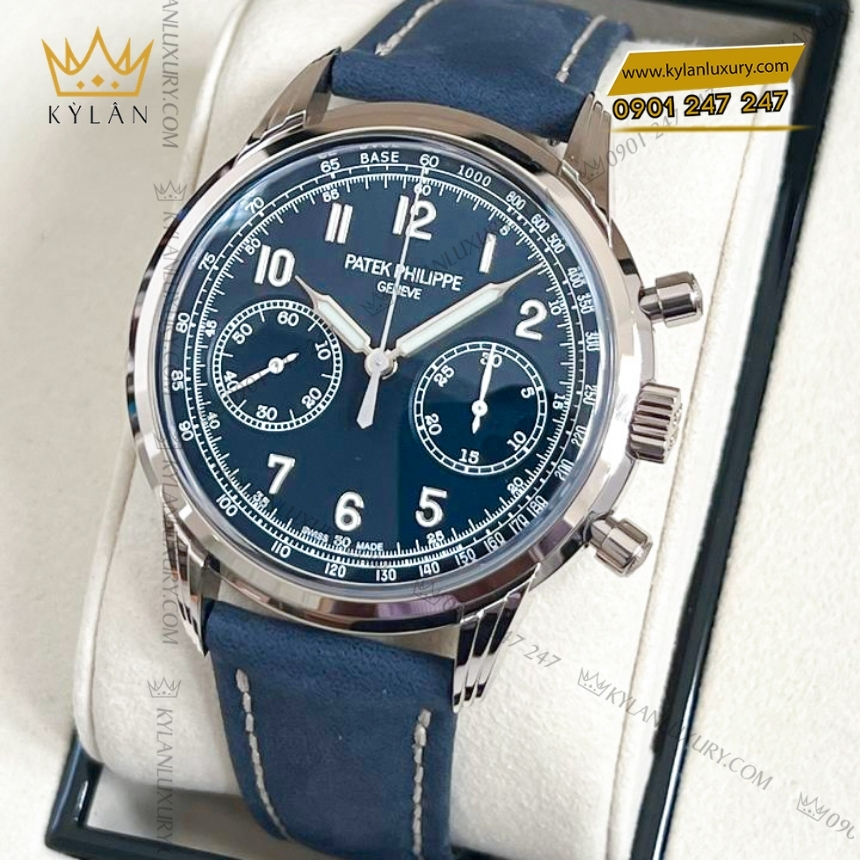 Kỳ Lân Luxury patek philippe complications 5172g 001 4 Đồng hồ Patek Philippe Chronograph mặt số xanh dương 5172G-001