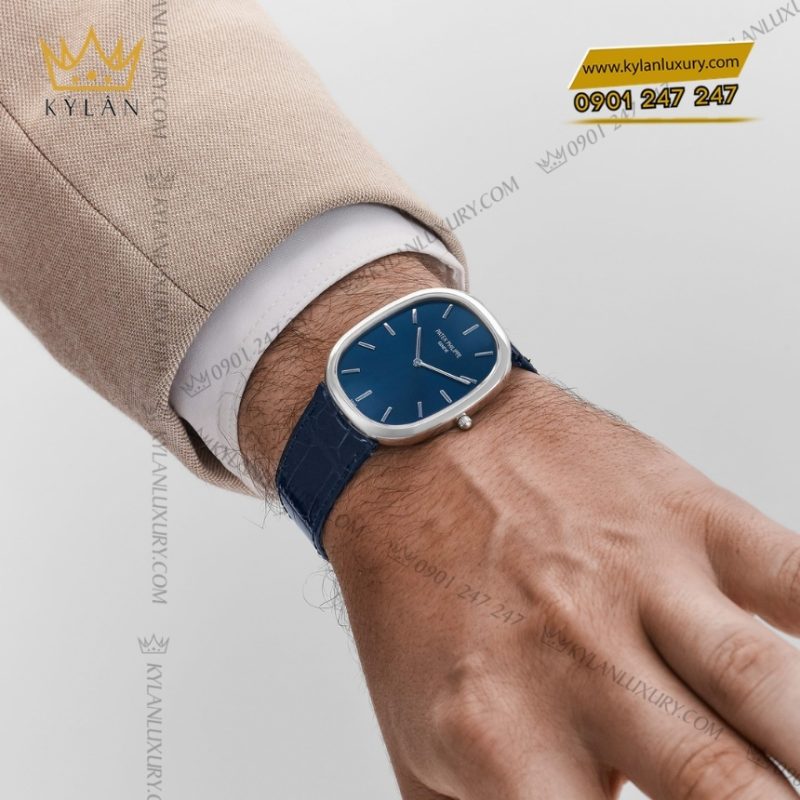 Đồng hồ Patek Philippe Golden Ellipse mặt xanh dương 5738P-001