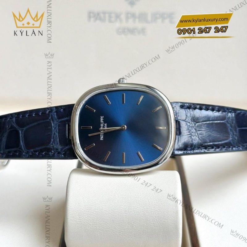 Đồng hồ Patek Philippe Golden Ellipse mặt xanh dương 5738P-001