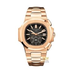 Đồng hồ Patek Philippe Nautilus vàng hồng mặt số đen 5980/1R-001