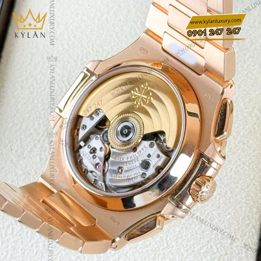 Kỳ Lân Luxury patek philippe nautilus 5980 1r 001 10 Đồng hồ Patek Philippe Nautilus vàng hồng mặt số đen 5980/1R-001