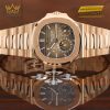 Đồng hồ Patek Philippe Nautilus vàng hồng mặt số nâu 5712/1R-001