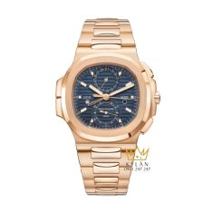 Đồng hồ Patek Philippe Nautilus vàng hồng xanh sunburst 5990/1R-001