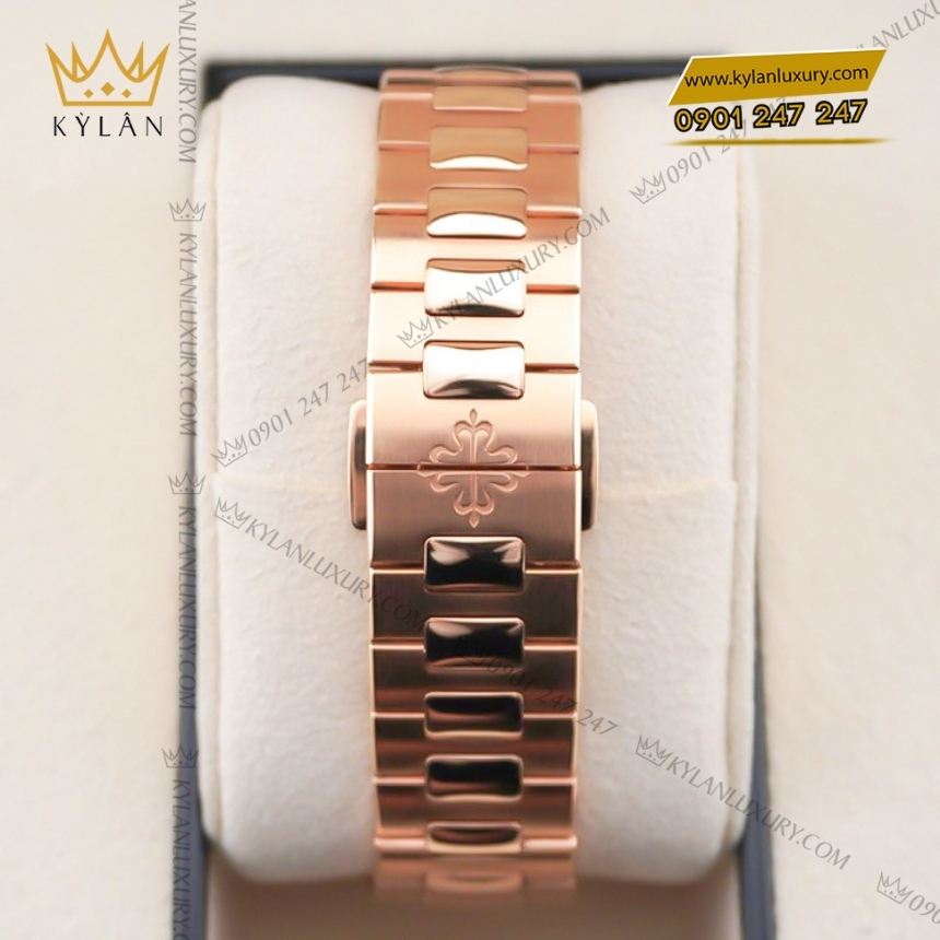 Kỳ Lân Luxury patek philippe nautilus xanh sunburst 7118 1300r 001 11 Đồng hồ Patek Philippe Nautilus vàng hồng xanh sunburst 5990/1R-001