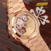 Đồng hồ Patek Philippe Nautilus vàng hồng xanh sunburst 5990/1R-001