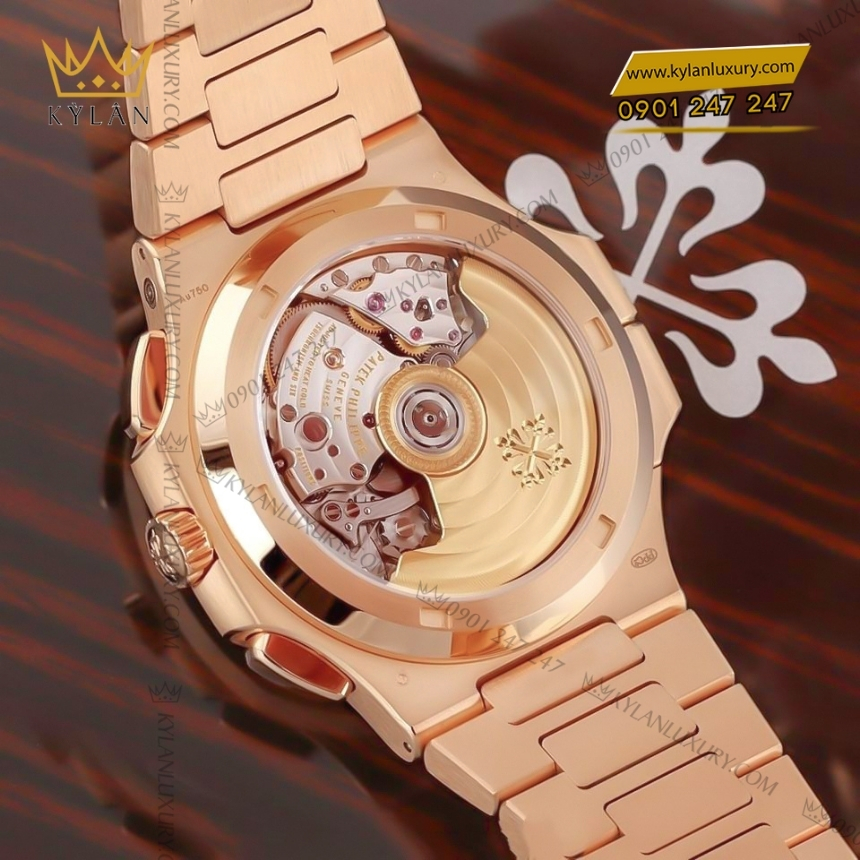 Kỳ Lân Luxury patek philippe nautilus xanh sunburst 7118 1300r 001 2 Đồng hồ Patek Philippe Nautilus vàng hồng xanh sunburst 5990/1R-001