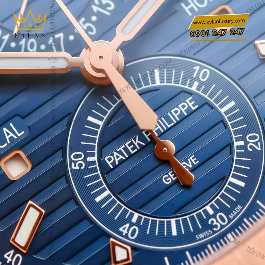 Kỳ Lân Luxury patek philippe nautilus xanh sunburst 7118 1300r 001 3 Đồng hồ Patek Philippe Nautilus vàng hồng xanh sunburst 5990/1R-001