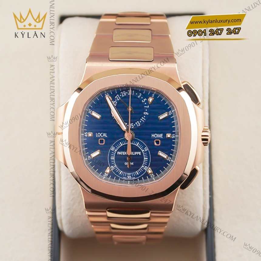 Kỳ Lân Luxury patek philippe nautilus xanh sunburst 7118 1300r 001 5 Đồng hồ Patek Philippe Nautilus vàng hồng xanh sunburst 5990/1R-001