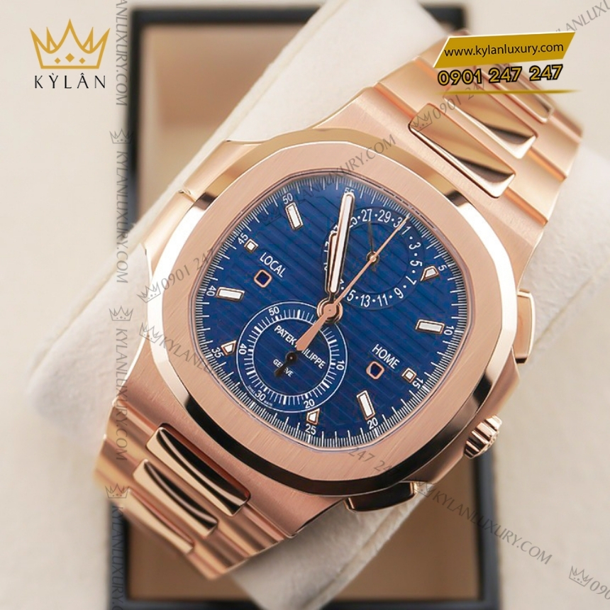Kỳ Lân Luxury patek philippe nautilus xanh sunburst 7118 1300r 001 7 Đồng hồ Patek Philippe Nautilus vàng hồng xanh sunburst 5990/1R-001