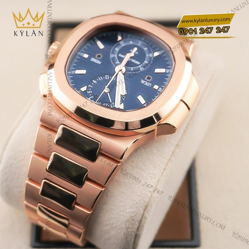Kỳ Lân Luxury patek philippe nautilus xanh sunburst 7118 1300r 001 9 Đồng hồ Patek Philippe Nautilus vàng hồng xanh sunburst 5990/1R-001